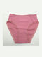 Cotton Women's Briefs with Lace Pink