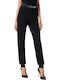 Damen Stoff Hose Schwarz