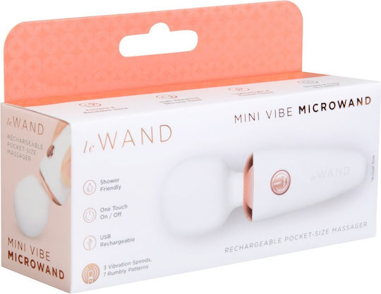 Le Wand Mini Vibe Microwand Mini Δονητής Μασάζ με Απομακρυσμένο Έλεγχο 10cm Flesh