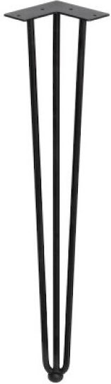 Finetto Metallic Hairpin Furniture Leg Suitable for Table Coffee Table Office Black