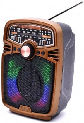 FOX385098 Retro Επιτραπέζιο Ραδιόφωνο Επαναφορτιζόμενο με Bluetooth και USB Καφέ