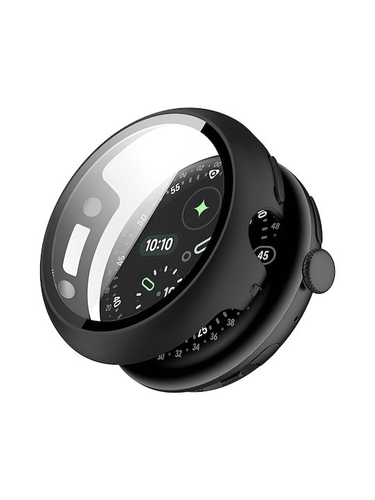 Techsuit Defense360 Pro Πλαστική Θήκη με Τζαμάκι σε Μαύρο χρώμα για Google Pixel Watch 4 41mm