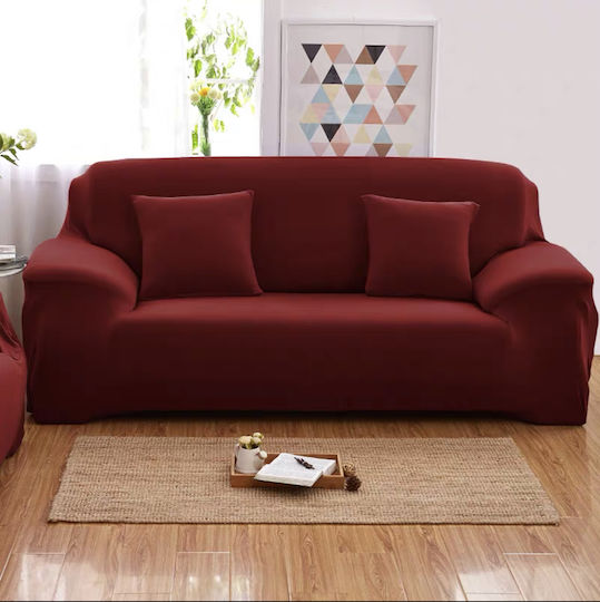 Mc Decor Σετ Ελαστικά Καλύμματα Σαλονιού Κόκκινο