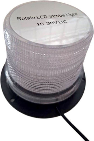 Φάρος Αυτοκινήτου LED 10 - 30V 9cm με Κόκκινο Φωτισμό