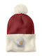 Beanie Ανδρικός Σκούφος με Rib Πλέξη σε Κόκκινο χρώμα