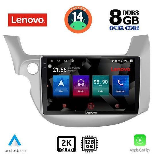 Lenovo Ηχοσύστημα Αυτοκινήτου για Honda Jazz 2008-2012 (Bluetooth/USB/WiFi/GPS/Apple-Carplay/Android-Auto) με Οθόνη Αφής 10"