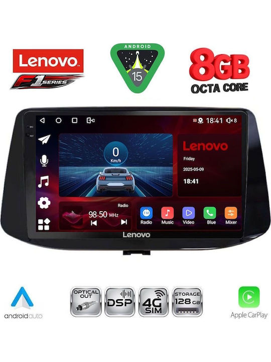 Lenovo Car Audio System for Hyundai i30 2018 (Bluetooth/USB/WiFi/GPS/Apple-Carplay/Android-Auto) with Touch Screen 9"