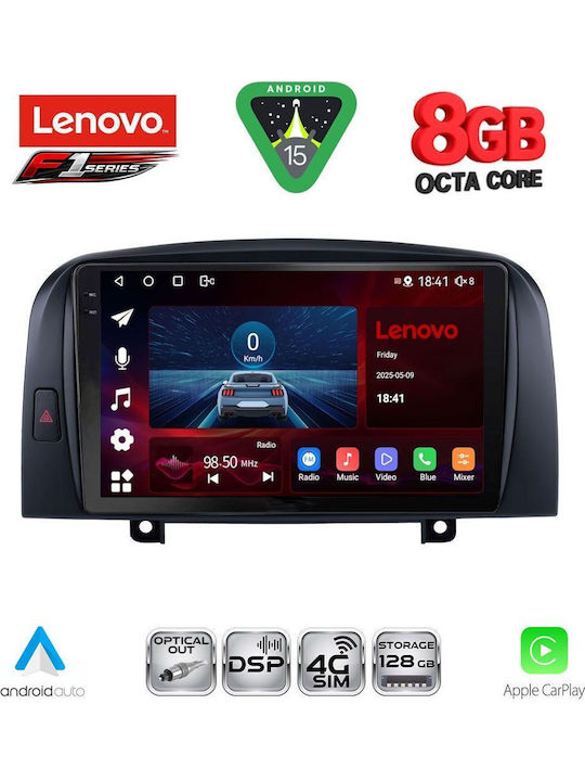 Lenovo Car Audio System for Hyundai Sonata 2006-2009 (Bluetooth/USB/WiFi/GPS/Apple-Carplay/Android-Auto) with Touch Screen 9"