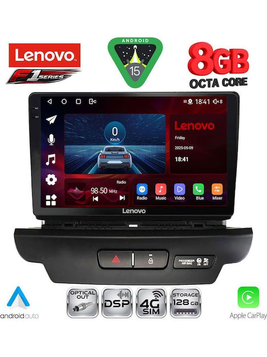 Lenovo Car Audio System for Kia Ceed / XCeed 2018-2022 (Bluetooth/USB/WiFi/GPS/Apple-Carplay/Android-Auto) with Touch Screen 9"