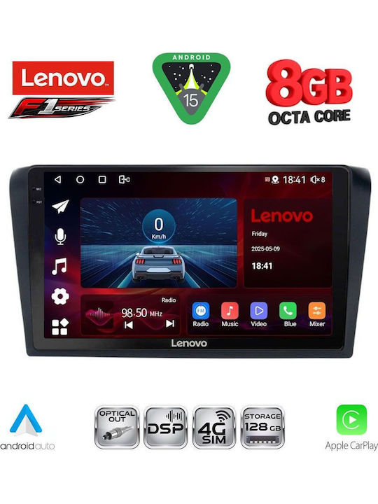 Lenovo Car Audio System for Mazda 3 2003-2008 (Bluetooth/USB/WiFi/GPS/Apple-Carplay/Android-Auto) with Touch Screen 9"