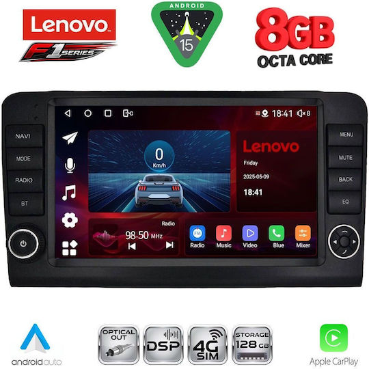 Lenovo Ηχοσύστημα Αυτοκινήτου για Mercedes-Benz ML / GL Class 2005-2011 (Bluetooth/USB/WiFi/GPS/Apple-Carplay/Android-Auto) με Οθόνη Αφής 9"