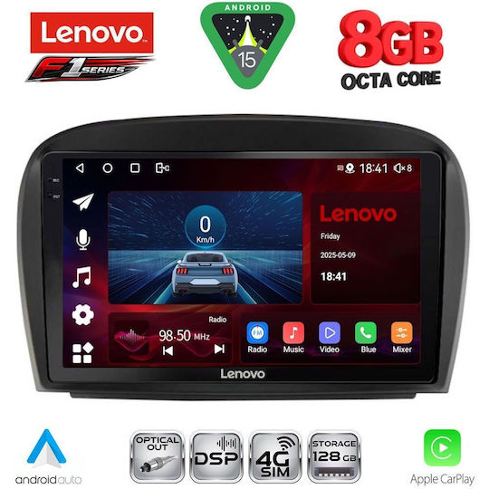 Lenovo Ηχοσύστημα Αυτοκινήτου για Mercedes-Benz SL 2006-2012 (Bluetooth/USB/WiFi/GPS/Apple-Carplay/Android-Auto) με Οθόνη Αφής 9"
