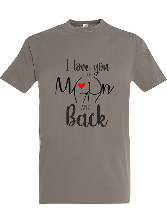 T-shirt Unisex " I Love You To Moon Back Funny ...