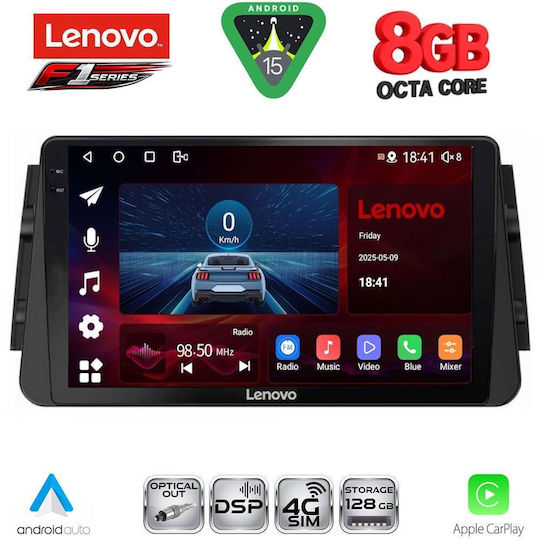 Lenovo Car Audio System for Nissan Micra 2017 (Bluetooth/USB/WiFi/GPS/Apple-Carplay/Android-Auto) with Touch Screen 9"
