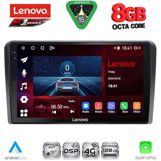 Lenovo Car Audio System for Mitsubishi L200 2020-2023 (Bluetooth/USB/WiFi/GPS/Apple-Carplay/Android-Auto) with Touch Screen 9"