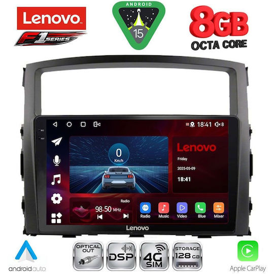 Lenovo Ηχοσύστημα Αυτοκινήτου για Mitsubishi Pajero 2006-2013 (Bluetooth/USB/WiFi/GPS/Apple-Carplay/Android-Auto) με Οθόνη Αφής 9"