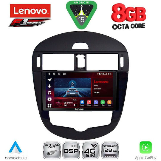 Lenovo Car Audio System for Nissan Pulsar 2014-2020 with Clima (Bluetooth/USB/WiFi/GPS/Apple-Carplay/Android-Auto) with Touch Screen 9"