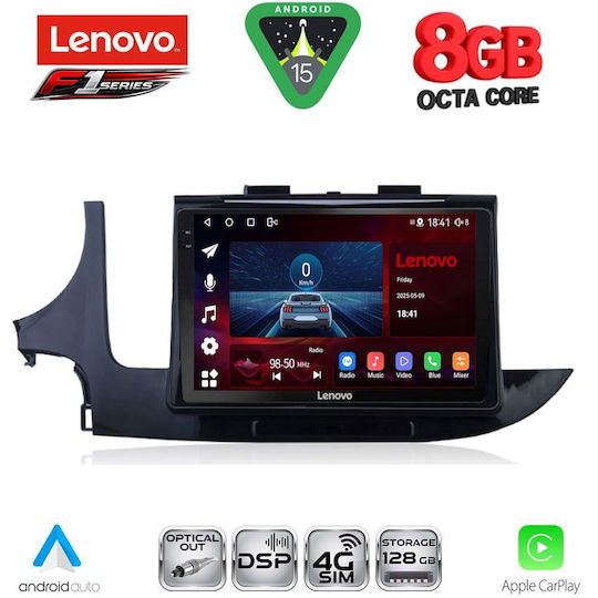 Lenovo Ηχοσύστημα Αυτοκινήτου για Opel Mokka 2016-2021 (Bluetooth/USB/WiFi/GPS/Apple-Carplay/Android-Auto) με Οθόνη Αφής 9"