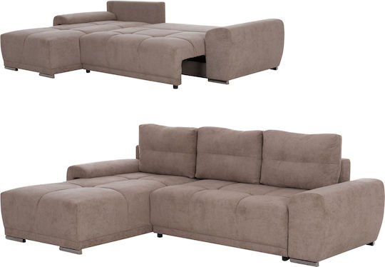 Comfyra Ecke Sofa Sofa mit Linke Ecke & Stauraum Beige 268x180x83cm