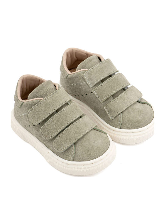 Babywalker Green Baptism Leather Sneakers