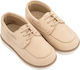 Babywalker Beige Baptism Leather Moccasins