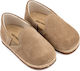 Babywalker Brown Baptism Leather Espadrilles