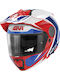 Givi X27 Tourer White/Blue/Red Motorradhelm Aufklappbar ECE 22.06 1790gr mit Pinlock und Sonnenblende