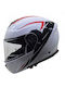 Faseed 917 White/Black/Red Motorradhelm Volles Gesicht ECE 22.06 1600gr mit Sonnenblende