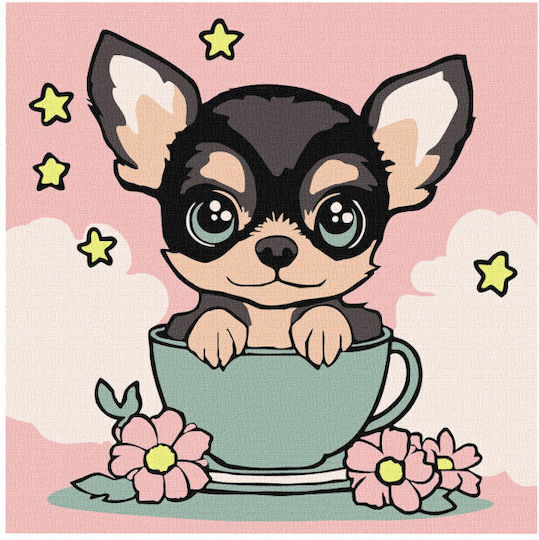 Painting By Numbers Ideyka Cute Puppy 311120