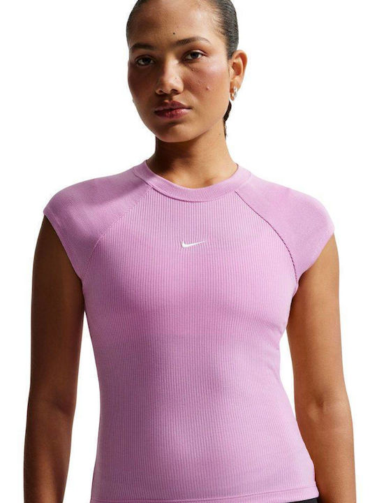 Nike Chill Knit Γυναικείο Πουλόβερ Light Magenta