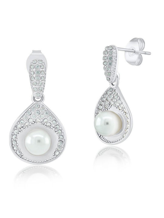 Bijou Box Earrings made of Steel with Stones & Pearls