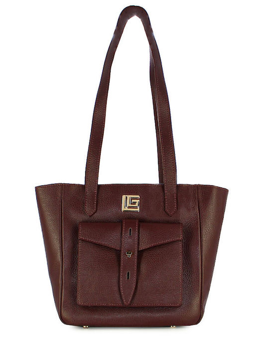 Guy Laroche Leather Women's Bag Crossbody Burgundy