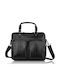 Leather Men's Bag Messenger Black