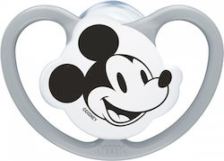 Nuk Mickey Schnuller Silikon Grau für 0-6 Monate