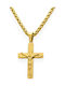 Goldjewels Men's Cross from Gold Plated Steel with Chain