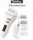 Set Pilă Electrică Pentru Călcâie Newevo Afișaj Digital Led Baterie 1200 Mah Încărcare Usb Rezistentă La Apă 2 Viteze 2400 Rpm 3 Capete Incluse Lanternă Led Îndepărtare Piele Moartă