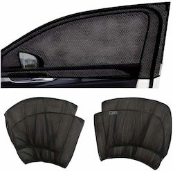 Set 4 Parasolare Auto Umbrele Laterale Siks Plasă Anti-insecte Protecție Împotriva Radiațiilor Solare Insecte Universal Mărime Material Textil Negru