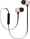 In-ear Bluetooth Headphone Remote Control + Microphone Black Rose Gold