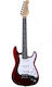 St100 3/4 Chrome Electric Guitar Stratocaster Red