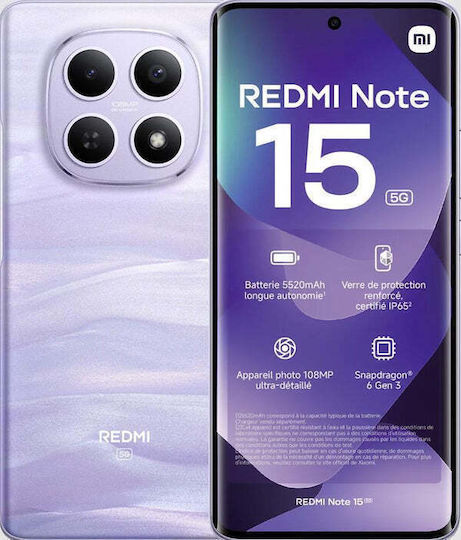 Xiaomi Redmi Note 15 NFC 5G Dual SIM (8GB/256GB) Mist Purple
