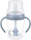 Nuk Baby Cup with Handles and Straw made of Silicone Blue 150ml for 8m+m+