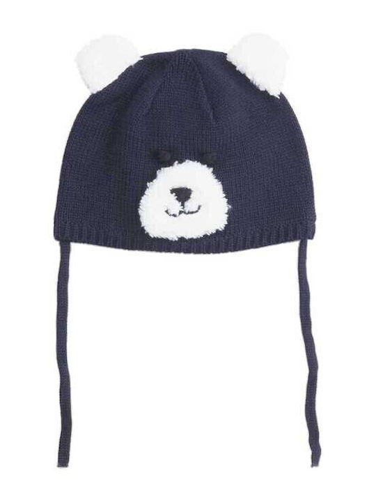 Kids Beanie Knitted Navy Blue