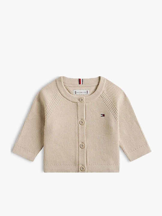 Tommy Hilfiger Kids Cardigan Knitted Beige Esse...