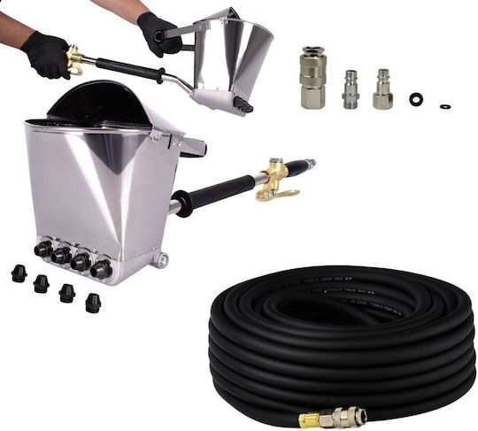 Pachet Mașină Pneumatică de Tencuit Furtun Pneumatic 10 M Conectori Rapizi 8 Duze Incluse Ta1475+d2124+d1465