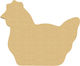 Decorative Design Chicken Mdf 15x13cm