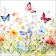 Decoupage Napkin 1 Piece Butterflies In The Meadow