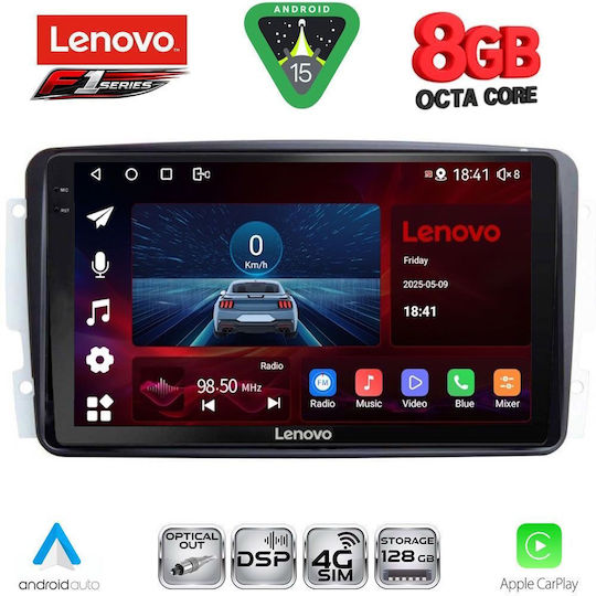 Lenovo Car Audio System for Mercedes-Benz CLK Class 2000-2004 (Bluetooth/USB/WiFi/GPS/Apple-Carplay/Android-Auto) with Touch Screen 9"