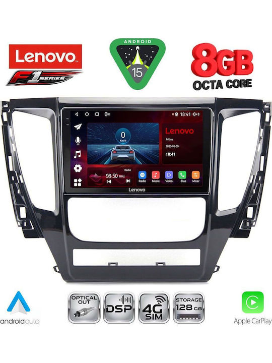 Lenovo Car Audio System for Mitsubishi Pajero 2013-2020 (Bluetooth/USB/WiFi/GPS/Apple-Carplay/Android-Auto) with Touch Screen 9"