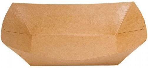 Set of 250 Kraft Potato Food Containers 16.8x9.7x6cm