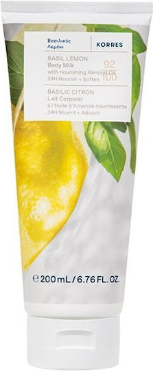 Korres Basil Lemon Moisturizing Milk Body 200ml